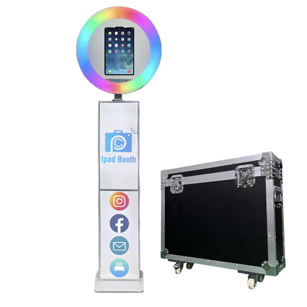 iPad Ringlight Photo Booth with Backlit Advertising Panel