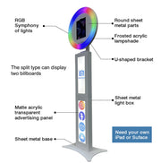 iPad Ringlight Photo Booth with Backlit Advertising Panel